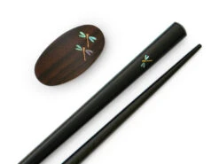 Essstäbchen Set Mit Ablage Tonbo, Ebenholz -Einrichtungsgeschäft essstaebchen set mit ablage tonbo ebenholz 1