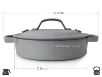 Gusseisen Topf OIGEN, flach, 24 cm Gusseisen Topf OIGEN, Flach, 24 Cm -Einrichtungsgeschäft gusseisen topf oigen flach 24 cm6