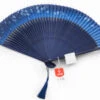 Handfächer Ai Kagetsu, Indigo-Blau -Einrichtungsgeschäft handfaecher ai kagetsu indigo blau