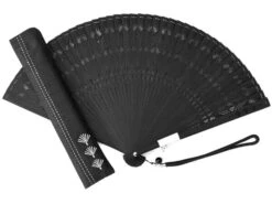 Handfächer Kuroi Taki, Schwarz -Einrichtungsgeschäft handfaecher kuroi taki schwarz 1