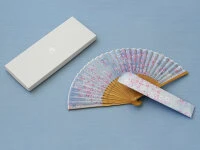 Handfächer Sakura Fubuki, Kirschblüte blau Handfächer Sakura Fubuki, Kirschblüte Blau -Einrichtungsgeschäft handfaecher sakura fubuki kirschbluete blau10