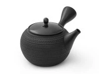 Japanische Teekanne Tokoname Tobikanna Kuro