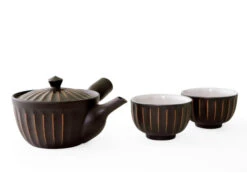 Japanisches Teeservice Kiku Kokudei, 3-teilig, Banko Yaki -Einrichtungsgeschäft japanisches teeservice kiku kokudei 3 teilig banko yaki 1