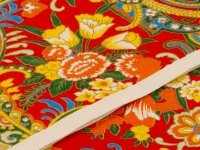 Japanpapier Chiyogami, Blumenstrauß Auf Rot