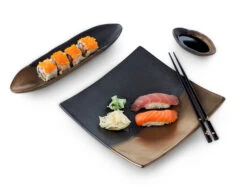Sushi Set Sou, Schwarz-gold -Einrichtungsgeschäft sushi set sou schwarz gold 1