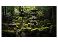 Wandbild Nihonteien #2, Japanischer Garten, Farbig, 16:9