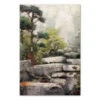 Wandbild Wabi Sabi #2, Japanischer Garten, Farbig 2:3