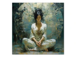 Wandbild Zazen #2, Japanische Meditation, Farbig, 1:1 -Einrichtungsgeschäft wandbild zazen 2 japanische meditation farbig 1 1 17 1